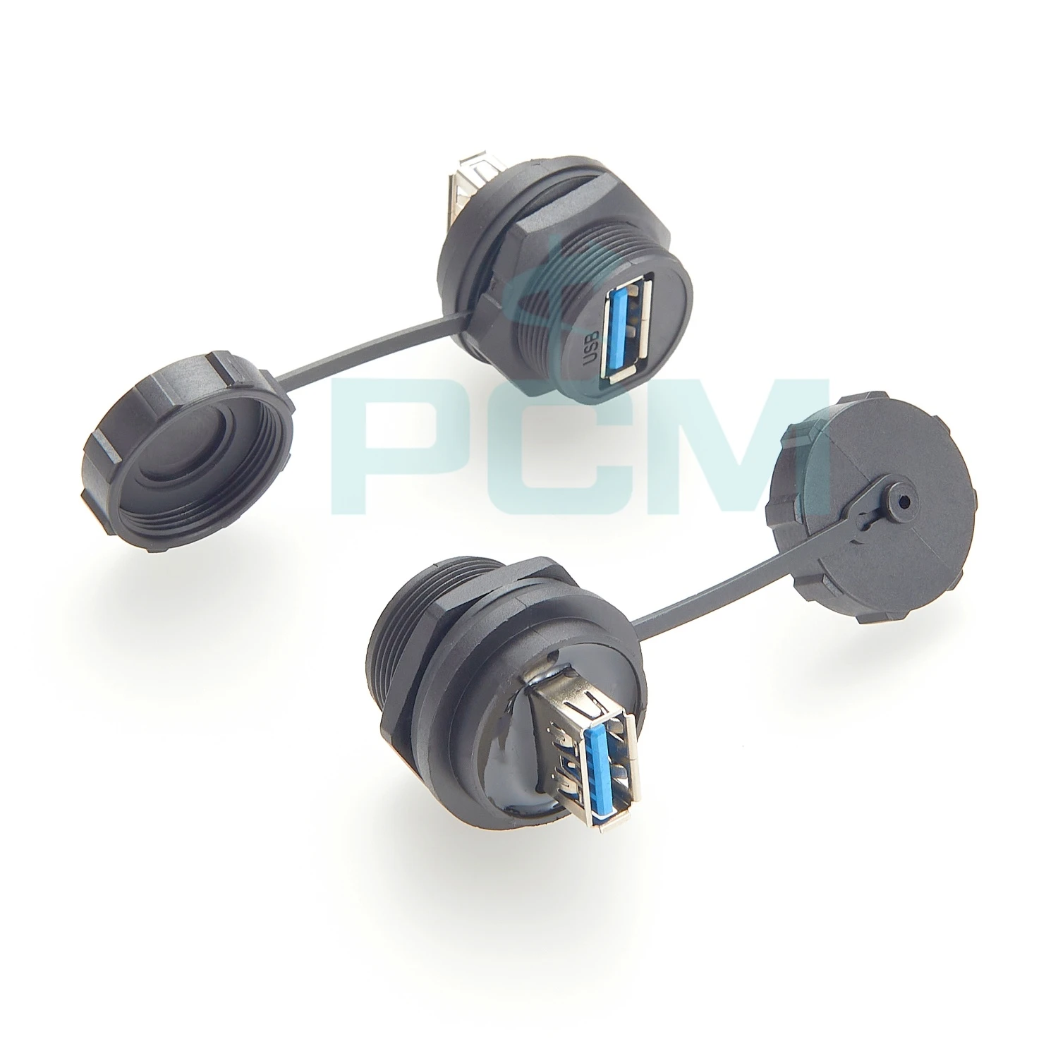 USB3.0. female - female dual port socket IP67 USB3.0. female - female dual port socket IP67